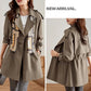 ⏳Tijdelijke Aanbieding⏰Afslankende Halflange Trenchcoat met Revers voor Vrouwen🧥