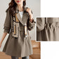 ⏳Tijdelijke Aanbieding⏰Afslankende Halflange Trenchcoat met Revers voor Vrouwen🧥
