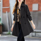 ⏳Tijdelijke Aanbieding⏰Afslankende Halflange Trenchcoat met Revers voor Vrouwen🧥