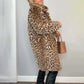 ⏳Tijdelijke Aanbieding⏰Dames medium-lange jas met luipaardprint🧥