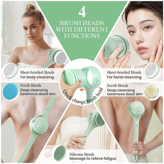 ⏳Tijdelijke Aanbieding⏰Elektrische exfoliërende badborstel met lange steel🪥