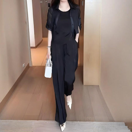 Damset med skjortjacka, väst och byxor i 3 delar