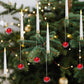 🎁Vroegtijdige kerstactie - 50% KORTING🎄Kerstboom ledkaarsen met heldere kristallen bolhaak