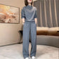 ⏳Tijdelijke Aanbieding⏰Korte sweatshirt & wijde broek set👚👖