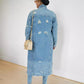 ⏳Tijdelijke Aanbieding⏰Lange gescheurde denim jacket voor vrouwen🧥