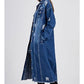⏳Tijdelijke Aanbieding⏰Lange gescheurde denim jacket voor vrouwen🧥