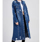 ⏳Tijdelijke Aanbieding⏰Lange gescheurde denim jacket voor vrouwen🧥