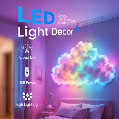 ⏳Begränsad tid 50 % Rabatt⏰Gör-det-själv USB-driven LED-belysning i form av åskmoln🌈☁️