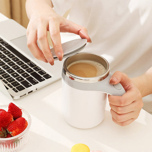 ⏳Begränsad tid 50 % rabatt⏰Automatisk magnetisk rörande kaffemugg med lock☕🌀