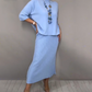 ⏳Begränsad tid 50 % Rabatt⏰Elegant stickad tröja och midikjol (2-delat set)👚👗