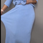 ⏳Begränsad tid 50 % Rabatt⏰Elegant stickad tröja och midikjol (2-delat set)👚👗