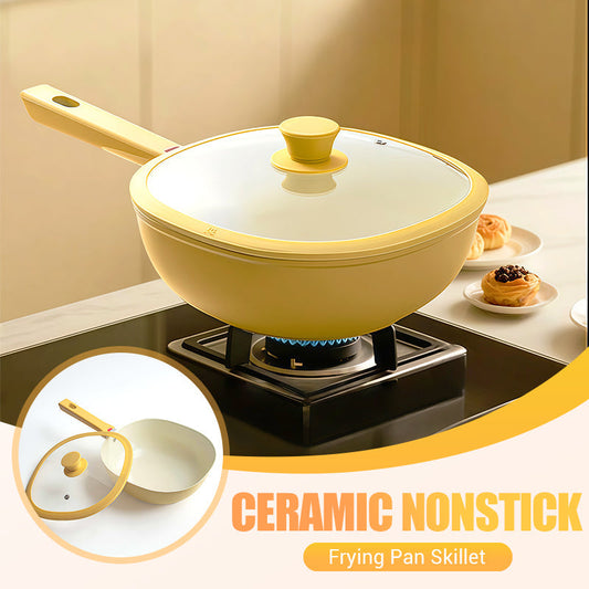 ⏳Begränsad tid 50 % Rabatt⏰Keramisk nonstick-stekpanna med lock🍳